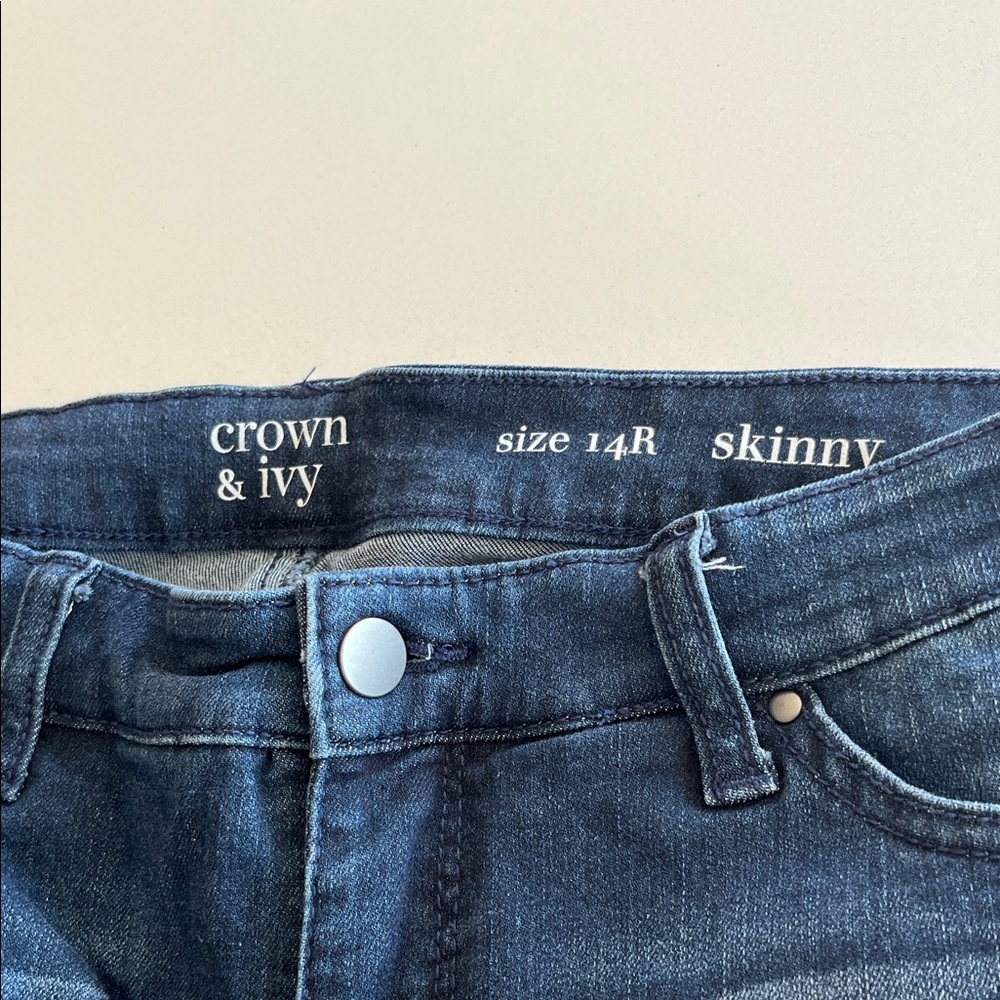 Crown & Ivy Dark Blue Skinny Denim Jeans